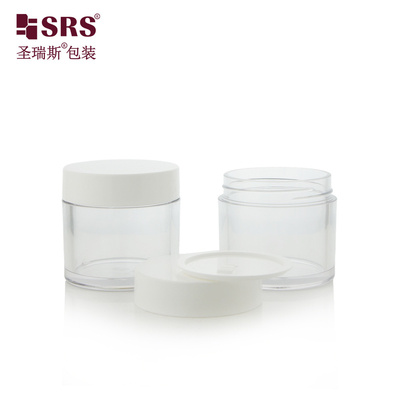 15 گرام 30 گرام 50 گرام 70 گرام 80 گرام 100 گرام شکل گرد رنگ سفارشی قوطی های کرم صورت PET قوطی با پوشش پلاستیکی