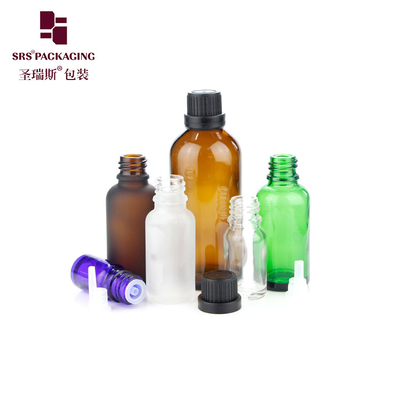 5ml 10ml 15ml 20ml 30ml 50ml 100ml بطری شیشه ای خالی سبز آبی آبنبات شفاف با بطری های ضدعفونی CRC