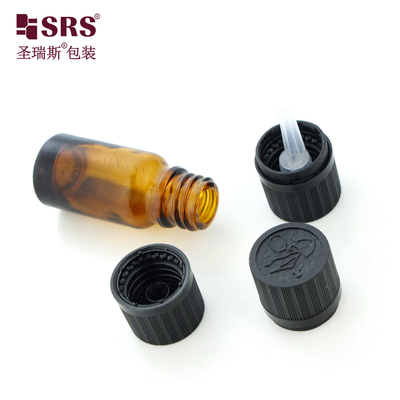 بطری های شیشه ای آرایشی خالی با کاپ CRC مقاوم در برابر کودکان بطری روغن ضروری 10 میلی لیتر