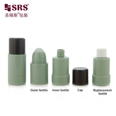 50ml 75ml پاکت های آرایشی خالی رنگ سفارشی قابل تعویض PP PCR بازیافت رول روی بطری ژل ضد عرق