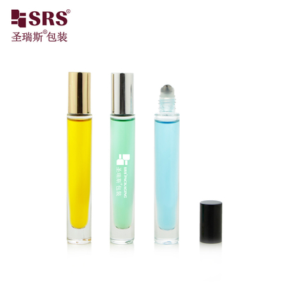 بطری های رولر عطر سنگین شیشه ای با ضخامت 10 میلی لیتر با کاپ فلزی درخشان