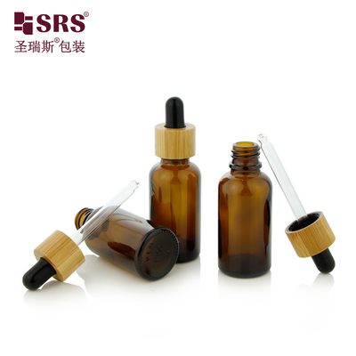 1 اونس روغن ضروری آمبر آرایشی بامبو شانه 30 میلی لیتر بطری قطره شیشه ای
