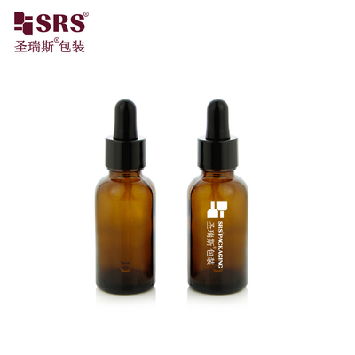 30 میلی لیتر 1 اونس روغن ضروری آمبر خالی آماده برای ارسال استاک بطری قطره شیشه ای
