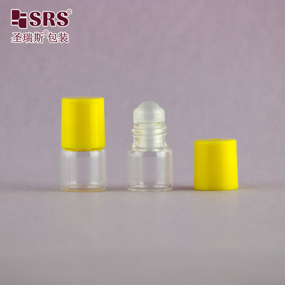 BLP-1ML حجم سفر کوچک شیشه ای شفاف بطری گلوله ای برای عطر روغن ضروری بدون نشت