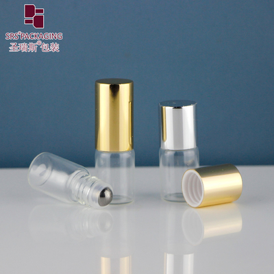 BLP-2ML بسته بندی توپ رولر اندازه سفر روغن ضروری شیشه شفاف رول روی بطری بدون نشت