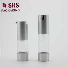 TA021 15ML 30ML 50ML بطری پمپ لوشن پلاستیکی نقره ای مات در فروش