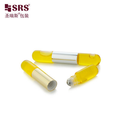 SGB2-3ml+3ml شفاف دور پایین لوله لیوان شیشه ای رول بر روی بطری روغن ناخن بسته بندی عمده فروشی
