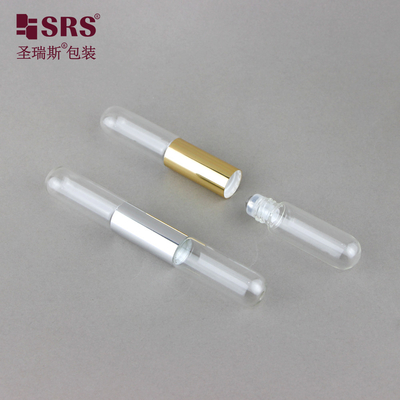 SGB2-5ml+5ml شفاف خوشگله خالی عطر روغن ضروری رولر بطری گلوله ای فولادی