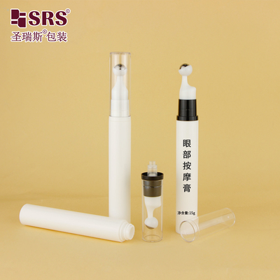 A0031 5ml 10ml 12ml 15ml AS PP پمپ خالی بی هوا فشار گلوله رولری بطری برای آرایشی چشم ژل ماساژ سرم اپلیکیشن