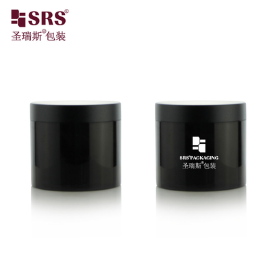 SRSQ 400g تزریق سیاه درخشان PP PCR مواد بازیافت شده سازگار با محیط زیست یک دیوار کرم بدن بطری ظرف بسته بندی آرایشی