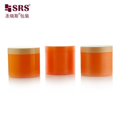 SRSQ 400g رنگ مرسوم رنگ پلاستیکی PP کرم بدن جار پاک کن PCR مواد بازیافت شده مات چاپ نهایی لوگو در دسترس است