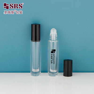 GB1-5ML Mini Cute High End Thick Bottom Transparent Clear Roll On Bottle برای استفاده از روغن های ضروری و عطر های گرد