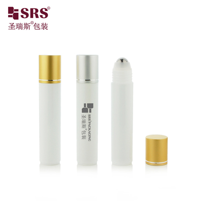 RPA-35ML Matte Finished White Injection PP PCR بازیافت شده دوستدار محیط زیست رول استیل توپ ماساژ سروم بطری برای سرم مو