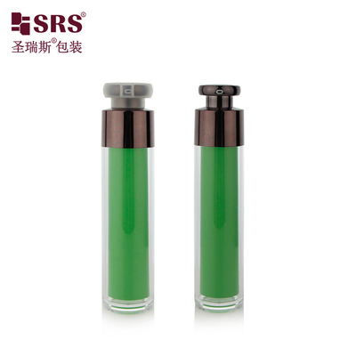 بسته بندی پلاستیکی بدون هوا 15ml 30ml 50ml رنگ تزئینی سفارشی خالی مراقبت از پوست کرم زیبایی لوسیون خلاء پمپ ظرف