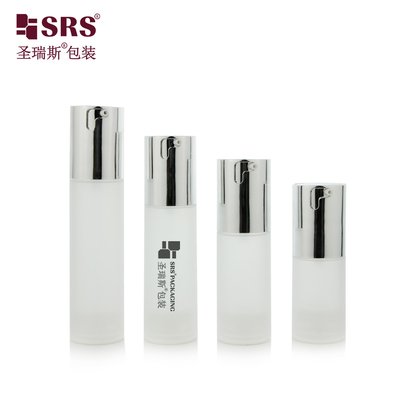 TA023 20ml 30ml 40ml 50ml Matte Glossy In Mold Injection Clear Frosted PP PCR بطری بدون هوا برای بسته بندی لوازم آرایشی پایه