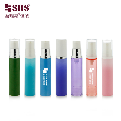 A003 5ml 10ml 12ml 15ml سفارشی سازی چاپ تزئینات بطری پمپ پلاستیکی بدون هوا برای سرم صورت