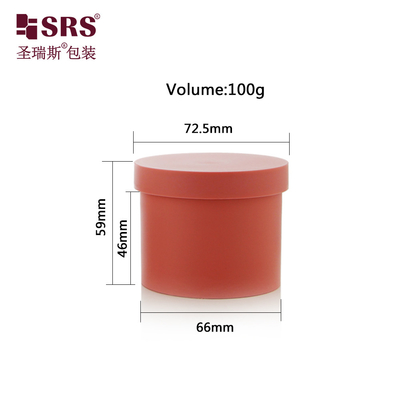 SRSG2 100g خالی مات PP PCR بازیافت شده شیشه کرم پلاستیکی برای پوست پوست رنگ سفارشی با لوگو چاپ