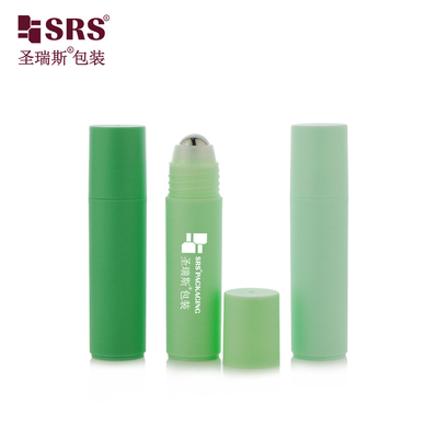 RPPF 20ml سطح مسطح پلاستیکی مات PP PCR تزریق سفارشی رنگ سبز رول روی بطری برای ژل ضد شفاف
