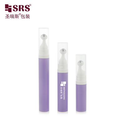 A0035 7.5ml 10ml 15ml رنگ فرسوده بنفش رنگ سفارشی زیبا پلاستیک PP PCR مواد بازیافت شده بدون هوا روی بطری سرم