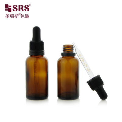 D003-1 بطری دایره ای شیشه ای سبز طناب دار با سرپوش قطره ای ضد دستکاری برای روغن ضروری عطر