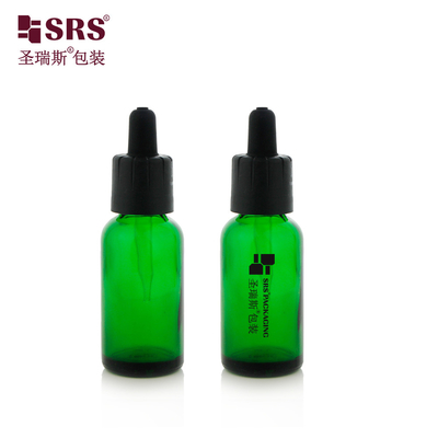 D009 شیشه دیواری گرد و ضخیم 5ML 10ML 15ML 20ML 30ML 50ML 100ML بطری قطره ای برای سرم صورت