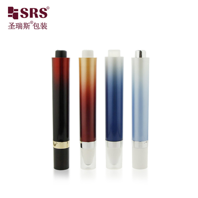AY 10ML 15ML PP طراحی مطبوعات PCR بازیافت شده بدون هوا رولر فولاد توپ ماساژ کرم چشم بطری بسته بندی