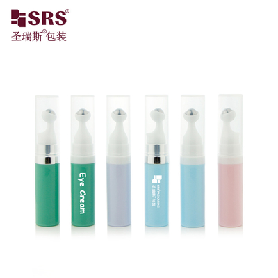 A0035 7.5ml 10ml 15ml PP فشار خلاء دکمه کرم چشم بطری های رولر بسته بندی ضد لیک بهداشتی