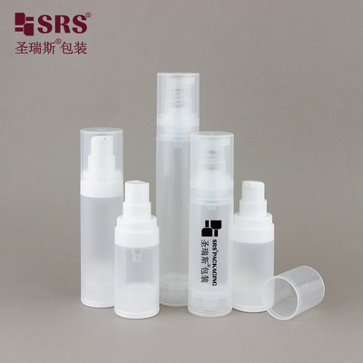 A0216 15ml 30ml 50ml گلس مات در قالب PP PCR بطری پلاستیکی بدون هوا با پمپ اسپری لوشن