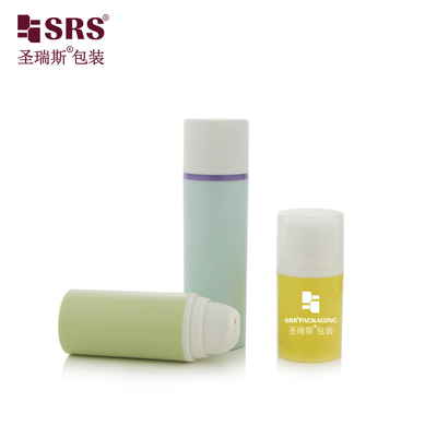 PA0203 15ml 30ml 50ml بسته بندی آرایشی خالی تزریق گرد رنگ سفارشی PP PCR بازیافت شده بطری پمپ بدون هوا لوسیون
