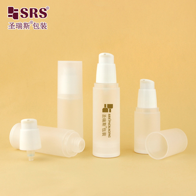 PA0216 20ml 30ml 40ml 50ml PP Matte Glossy In Mold Plastic PP PCR بطری بدون هوا با پمپ لوشن بسته بندی مراقبت از پوست