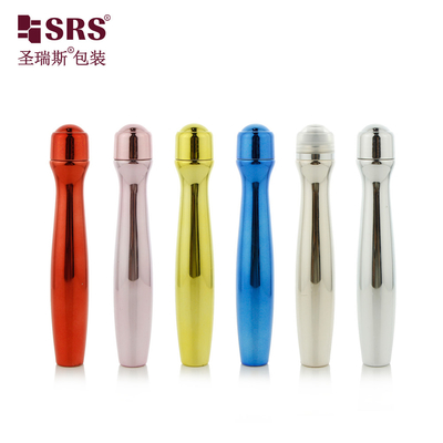 SRS8447-15ML رول پلاستیکی فلزی شده PETG در بطری برای ماساژ ژل چشم بسته بندی آرایشی