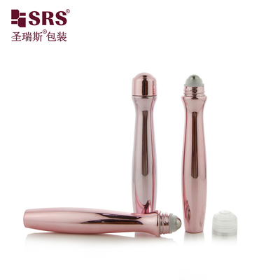 SRS8447-15ML رنگارنگ فلزی PETG رول روی بطری ها برای ژل چشم ماساژ نوآورانه بسته بندی زیبایی یکپارچه