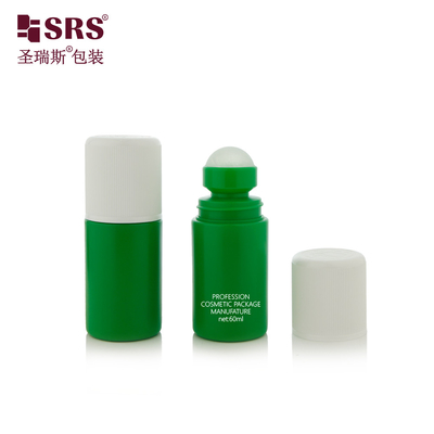 RPPC1-60ML بسته بندی بطری ژل ضد عطر با رنگ سبز جامد پلاستیکی PP PCR مواد بازیافت شده