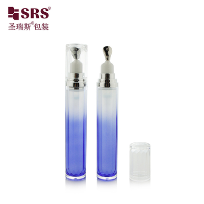 LR001-15ML LR001 15ML سرم چشم شاهکار بطری اکریلیک دو لایه ای رنگ های سفارشی زینک سر اپلیکیشن