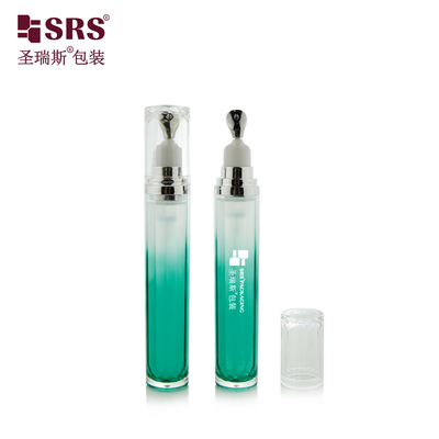 LR001-15ML لکسوری بالا مراقبت از پوست چشم ژل اعمال کننده فلزی زنک سر آکریلیک لوشن بطری ظرف لوله