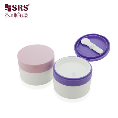 SRS1 120g 150g ظرف تزریق خالی سفید مات با درپوش رنگی برای اسکراب بدن