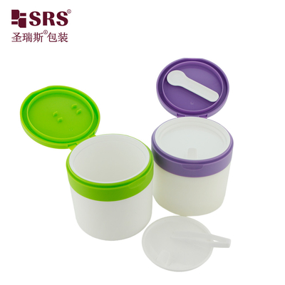 SRS1 120g 150g تزریق رنگ سفارشی پلاستیک PP PCR بازیافتی ظرف کرم بسته بندی