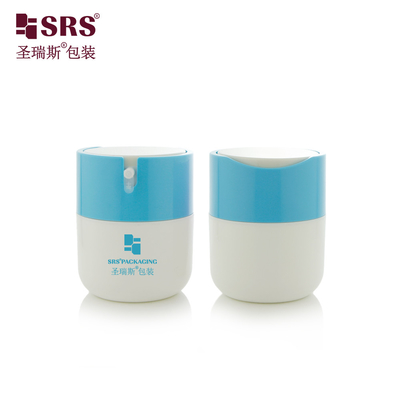 PA001 50ml خوشگل لوکس کرم صورت ماسک پلاستیکی PP پمپ بی هوا قوطی خالی گردن سفارشی ظرف