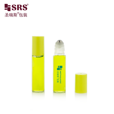 PET-10ML پلاستیک PET شفاف سطح درخشان رول روی بطری Applicator ظرف بسته بندی با ماساژ توپ فولاد