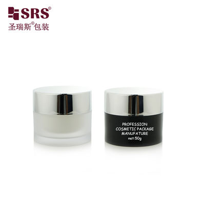 J0210B 30g 50g رنگ سفارشی رنگ پلاستیک AS ظرف دوجداره شیشه ای بسته بندی برای ژل کرم صورت