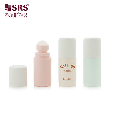 RPPC1-60ML تزریق نفس رنگ سفارشی PP PCR پلاستیکی بازیافت شده روی بطری ژل دئودورانت