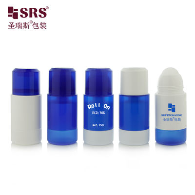 RPPE 50ml 75ml نرم افزارهای رولربال پلاستیکی سازگار با پوست طراحی قابل تعویض برای ژل دئوودورانت و جوهر بدن