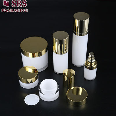 SRS نمونه رایگان پلاستیک بازیافت شده مراقبت از پوست شیشه بسته بندی آکریلیک و بطری لوشن گرد