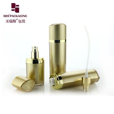 SRS بطری آرایشی لوکس خالی 30 میلی لیتر 60 میلی لیتر 120 میلی لیتر پلاستیکی شکل چشم ظرف اکریلیک سیاه