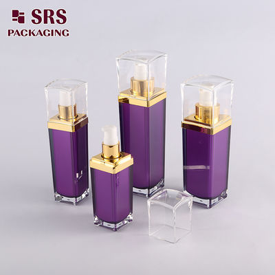 Shengruisi بسته بندی L054-15ml 30ml 50ml 100ml لوکس مربع پمپ لوشن پلاستیکی بطری