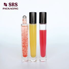 بطری گلوله فلزی 10 میلی لیتر شفاف شیشه ای با دیوار ضخیم بطری خالی روغن عطر لوکس