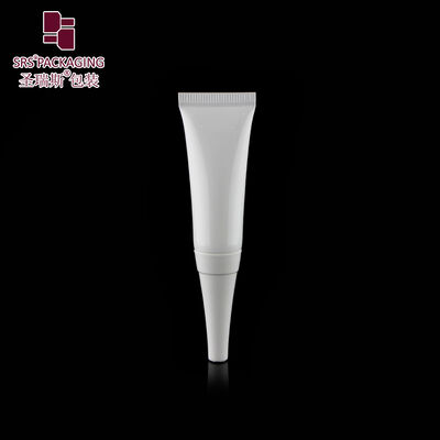 Dia 19mm Pointed Tip PE Squeeze Tube White Cosmetic Tube with Cone Cap