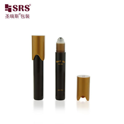 Frosted PP Roll on Bottle With Drip Shape Cap 10ml 12ml 15ml Cosmetic Packaging for Serum