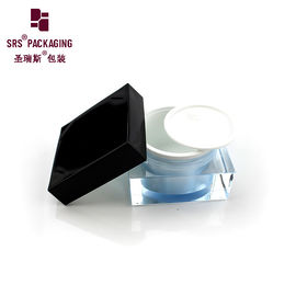15g 30g 50g مربع سفارشی آبی آکریلیک پلاستیکی کرم بطری خالی