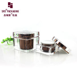 15g 50g 80g شکل مربع آرایشی آکریلیک مراقبت از صورت قوطی کرم فانتزی